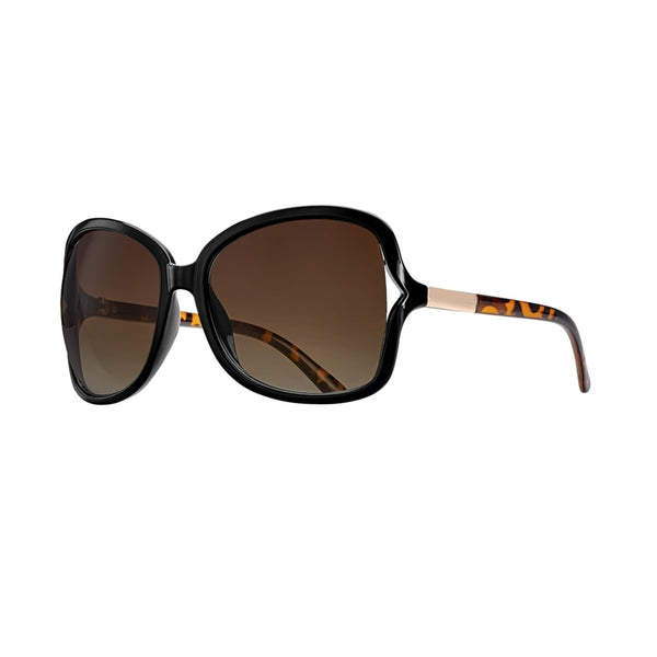ANNE SUNGLASSES (Black Onyx / Amber Tortoise / Gradient Brown Polarized)