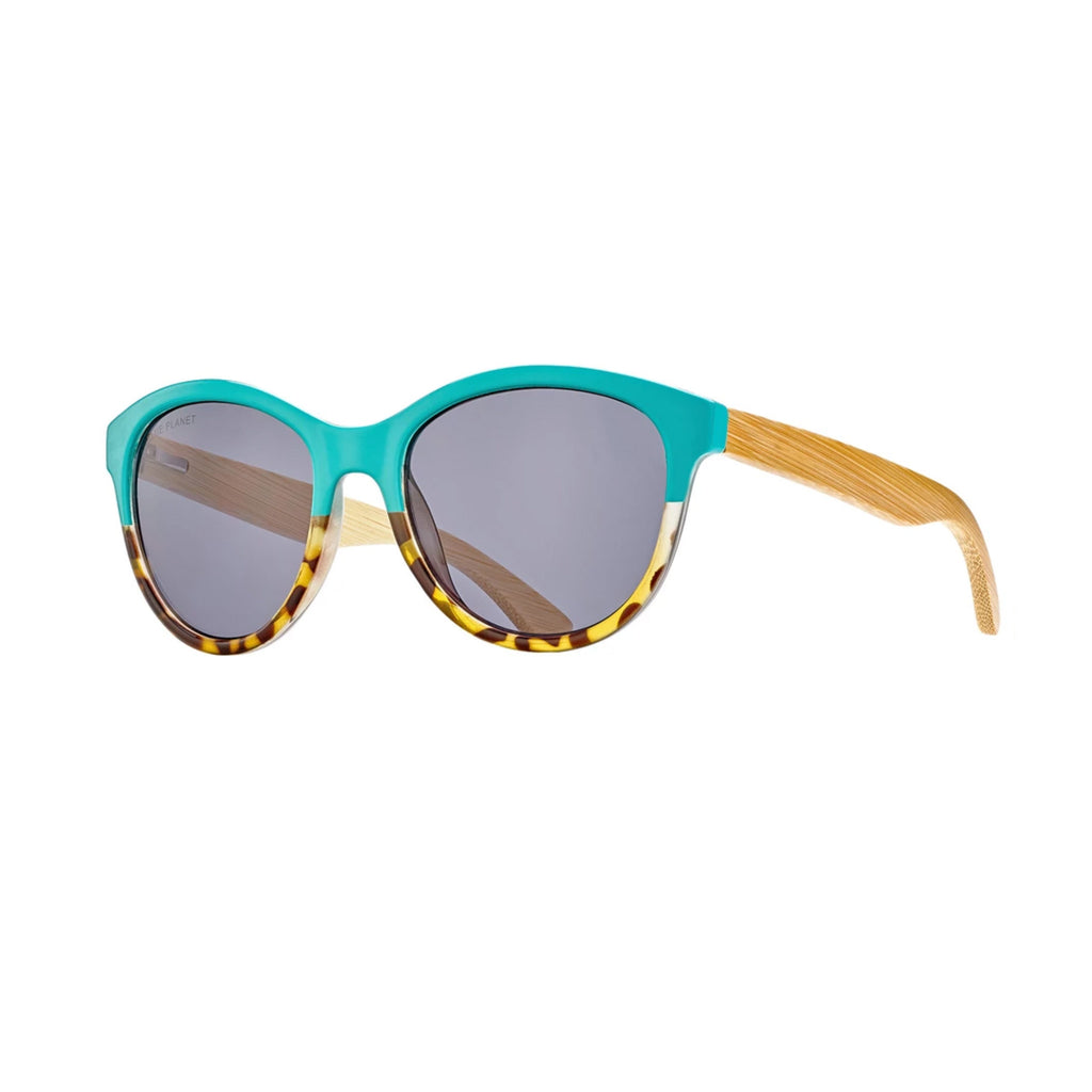 AUGUST SUNGLASSES (Turquoise to Honey Tortoise / Smoke / Natural Bamboo)