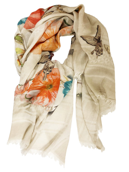 BOTANICAL WRAP (BEIGE/ MULTI)
