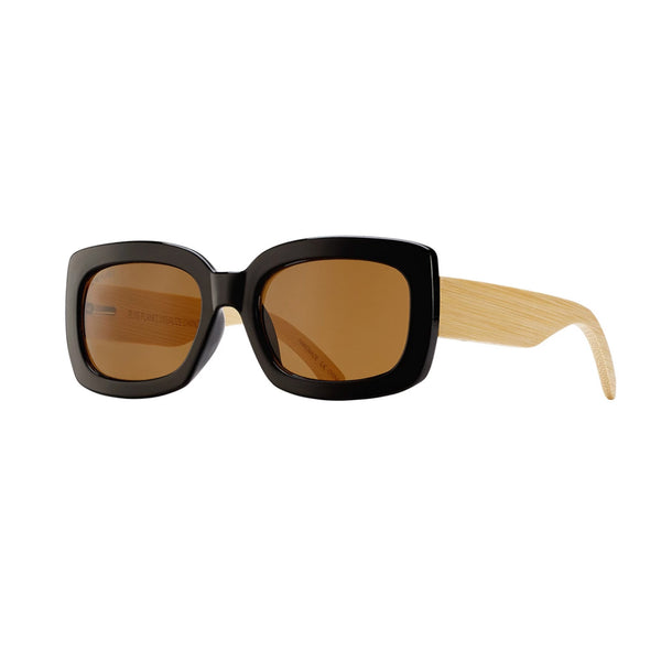 CAM SUNGLASSES (Black Onyx / Brown / Natural Bamboo)