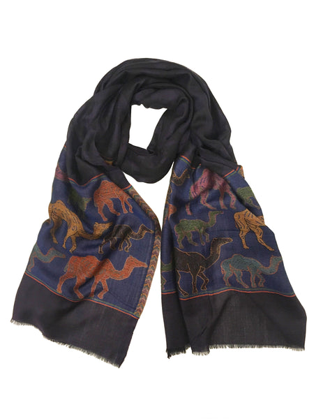 CAMEL WRAP (NAVY/ MULTI)