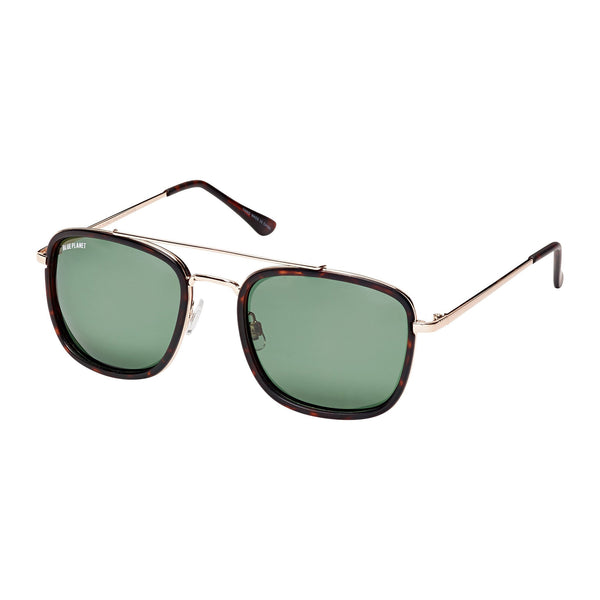 FISHER UNISEX SUNGLASSES (GOLD/ GREY-GREEN MIRROR)