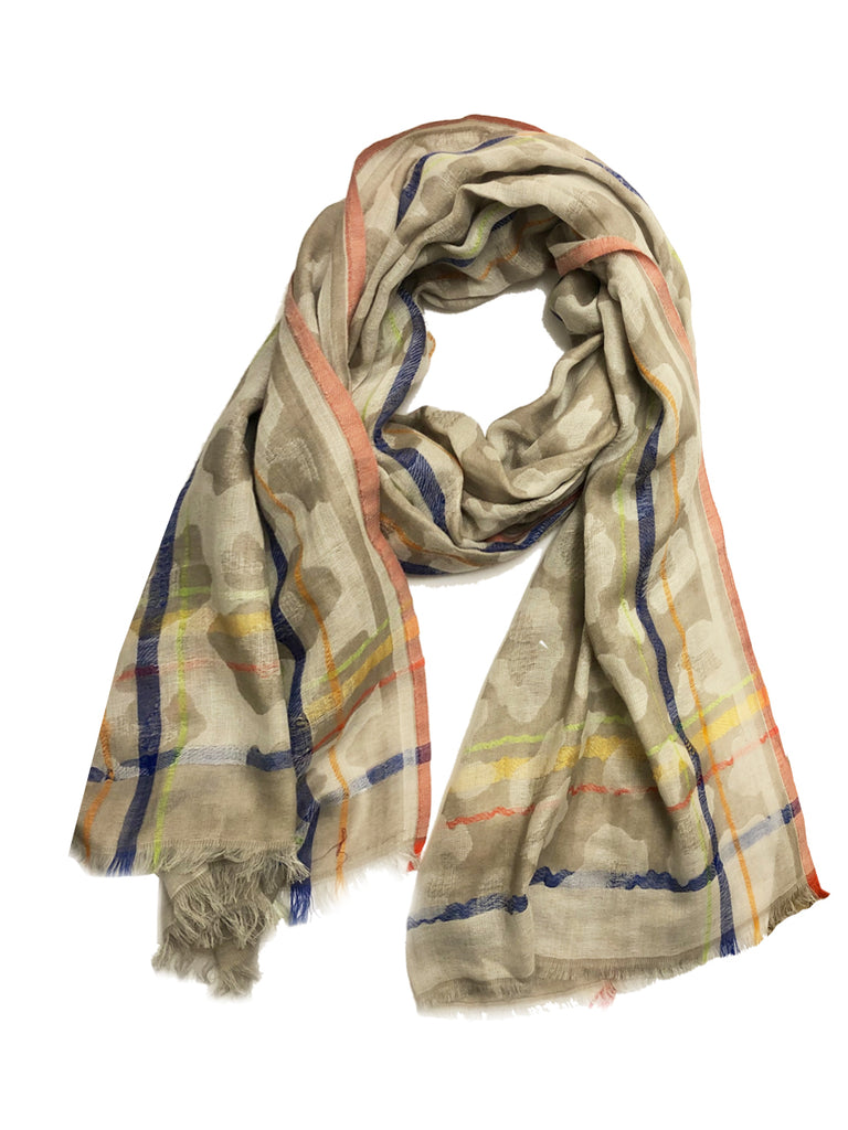 FUN LEOPARD WRAP (CREAM, BEIGE, BLUE, ORANGE)