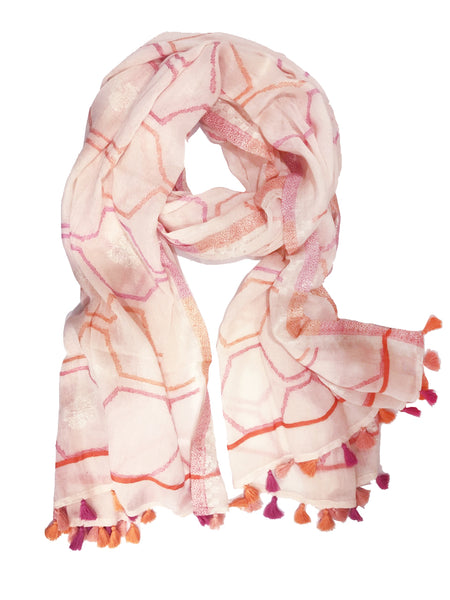 HONEYCOMB WRAP (CREAM/ PINK/ ORANGE)