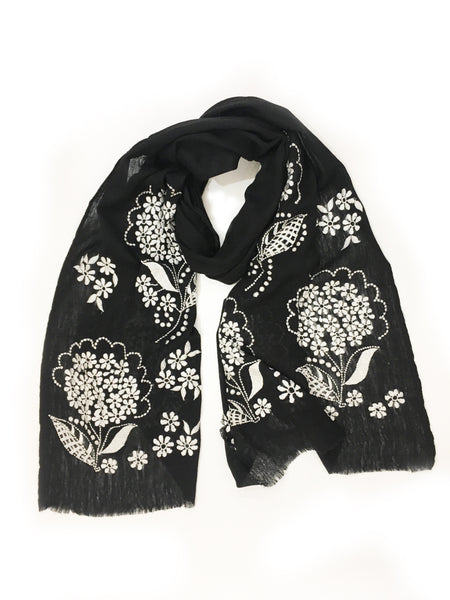 HYDRANGEA WRAP (BLACK)
