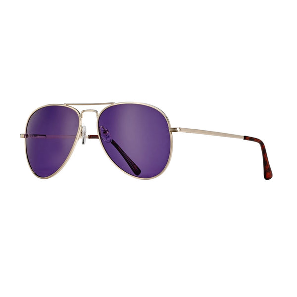 LEAR SUNGLASSES (Gold Tortoise Tips / Purple Polarized)