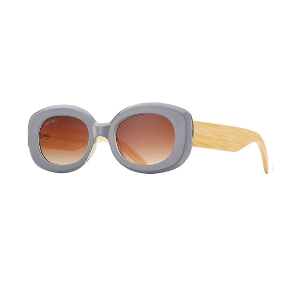RYE SUNGLASSES (Grey Blue / Gradient Brown / Natural Bamboo)