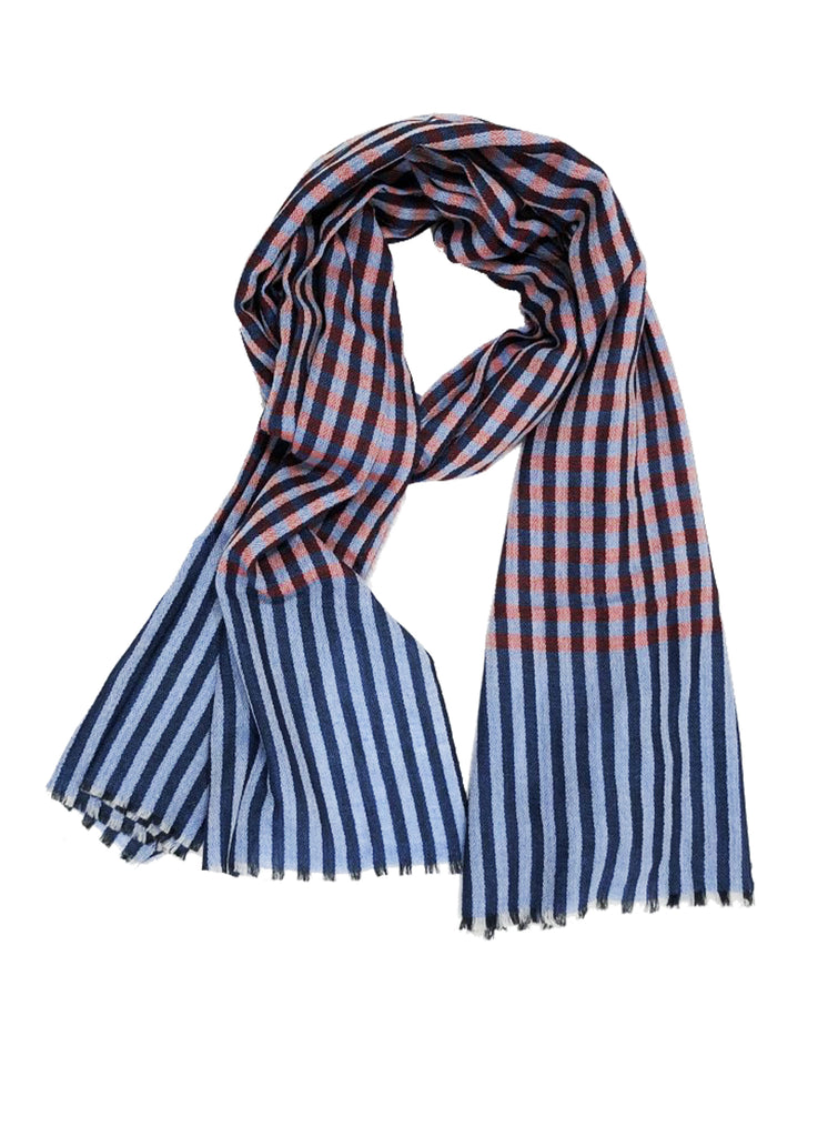 UNISEX MADRAS WRAP (BLUE/ RED)