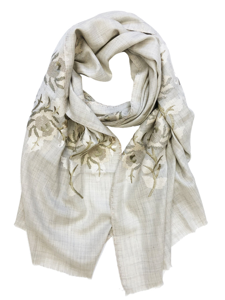 VINTAGE ROSE WRAP (CREAM/ GOLD)
