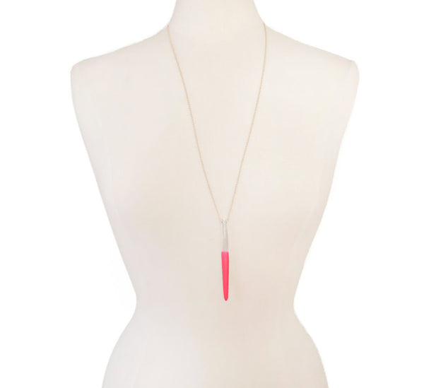 ARAYA NECKLACE (WHITE/ FUCHSIA)