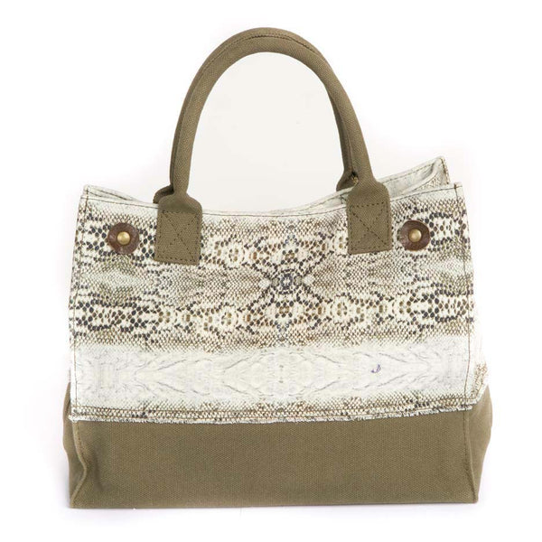 SNAKE PRINT TOTE BAG (Olive)