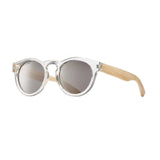 CLADER SUNGLASSES (Crystal Clear / Silver Mirror / Natural Bamboo)