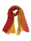 OMBRE WOOL WRAP (RED/MUSTARD)