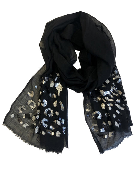 SEQUIN PYTHON WRAP (SMALL, BROWN/ BLUE)